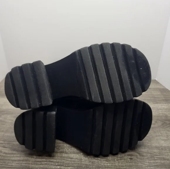 Demonia BRATTY Black Vegan Leather Platform Boots Womens 6 Goth Punk DOMINATRIX - Picture 9 of 11